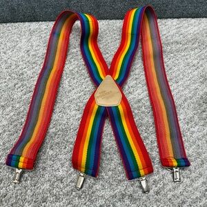 Hip Pocket Levis Rainbow Striped Suspenders 2" wide